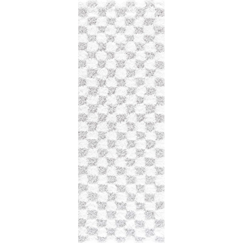 Hauteloom Atira Living Room, Bedroom Area Rug - Contemporary - Plush Pile - Light Gray,Cream - 7'10" x 10'3"