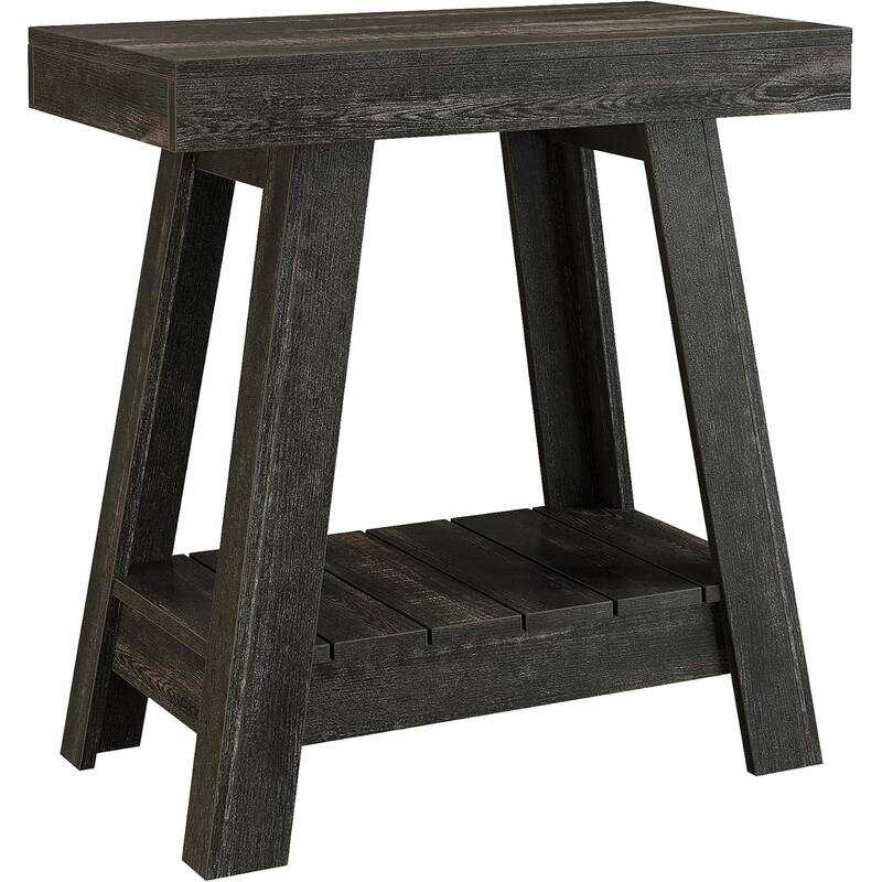 2-Tier End Table, Farmhouse Small Sofa Side Table