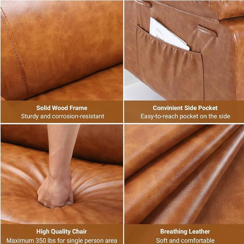 Power Lift Recliner Sofa Chair, Lounge Sofa with Built-in Massage for Living Room, Bedroom