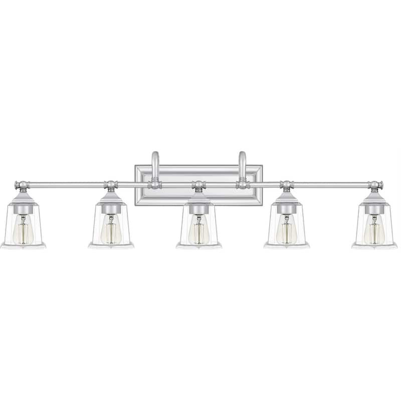 Roseto Barry 5 Light 42" Wide Bathroom Vanity Light