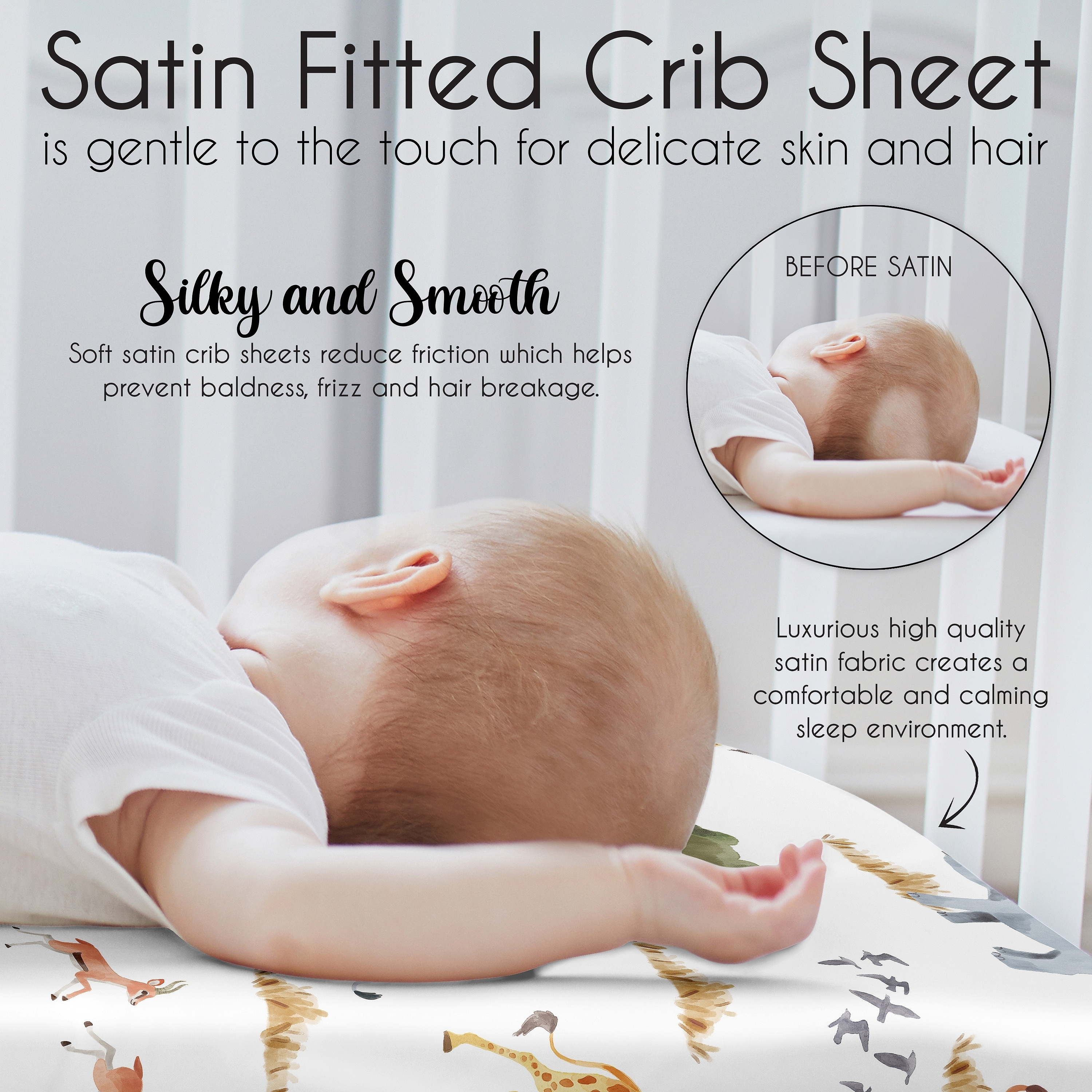 Sweet Jojo Designs Jungle Animals Fitted Crib Sheet
