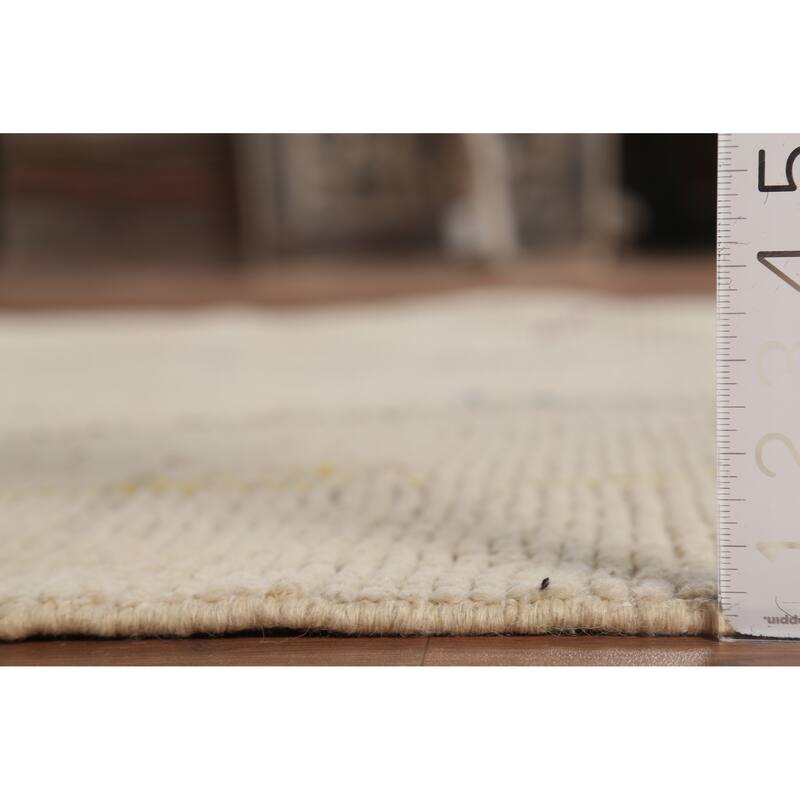 Moroccan Abstract Rug Hand-Knotted Contemporary Wool Carpet - 6'0"x 12'9"