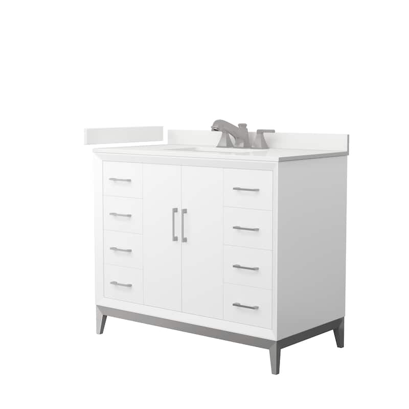 Amici 42-inch Single Vanity, Quartz Top