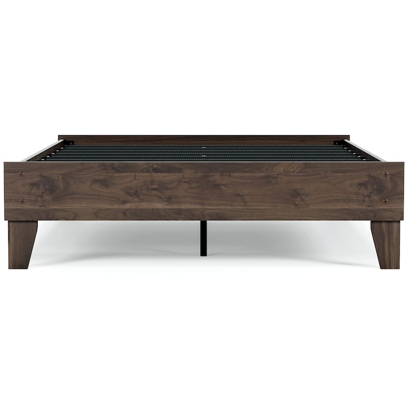 Signature Design by Ashley Calverson Mocha Platform Bed with 2 Nightstands