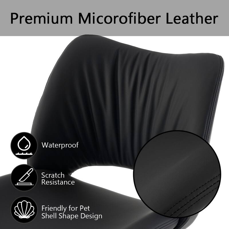 Modern PU Leather Dining Chairs Set of 2, Upholstered Kitchen Chairs