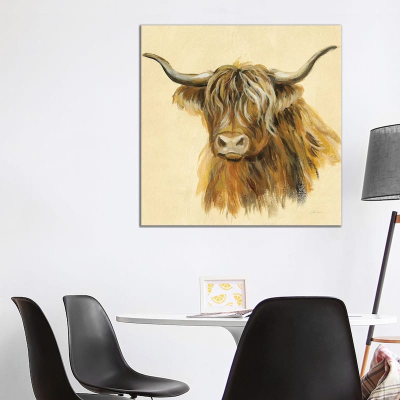 iCanvas "Highland Animal Cow" by Silvia Vassileva Canvas Print - 37x37x1.5