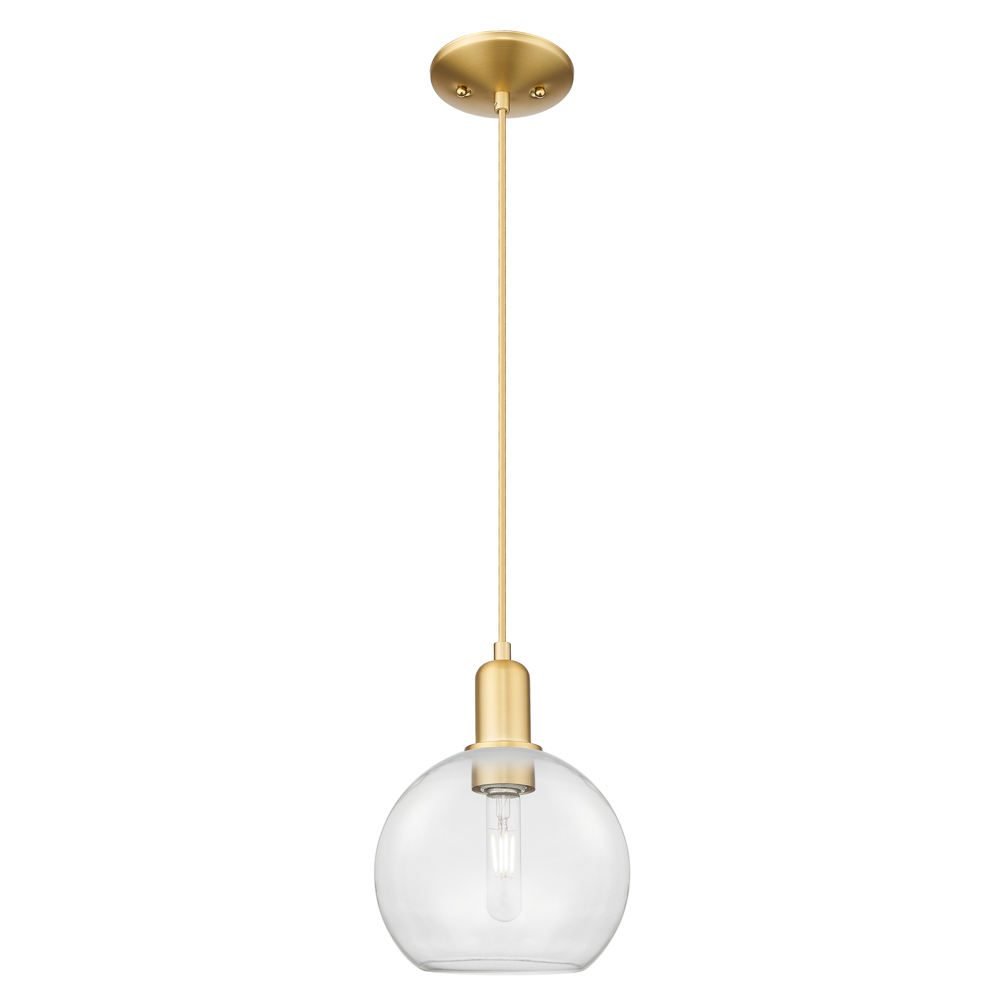 Innovations Lighting Endless Possibilities Arcadia - Athens - 1 Light 8" Cord Hung Mini Pendant - Clear/Satin Gold