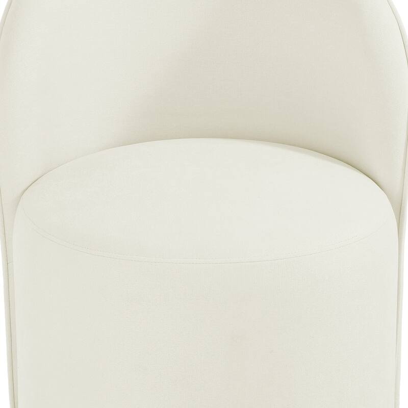 Upholstered Swivel Dining Chair Armless Barrel Chair