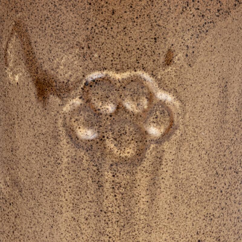 Debossed Stoneware Treat Canister with Paw Print
