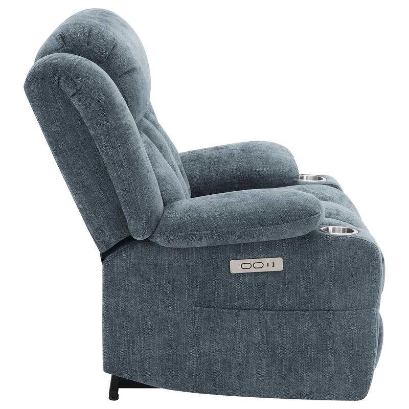 Beca Slate Blue Upholstered Power Lift Recliner