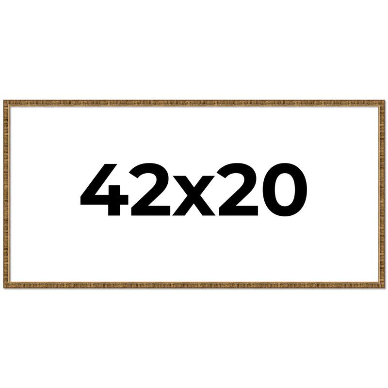 42x20 Frame Gold Kingsley Distressed Solid Wood Picture Frame Width