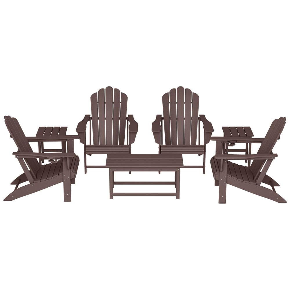 Aderson Outdoor Poly Adirondack Conversation Lounge 7-Piece Set