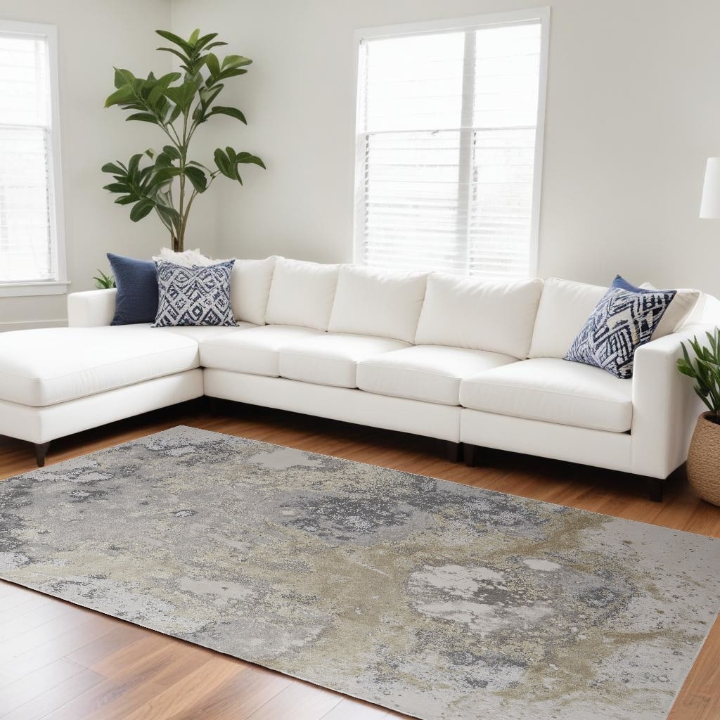 Zofis Abstract Stain Resistant Area Rug By HomeRoots - 8' x 10'