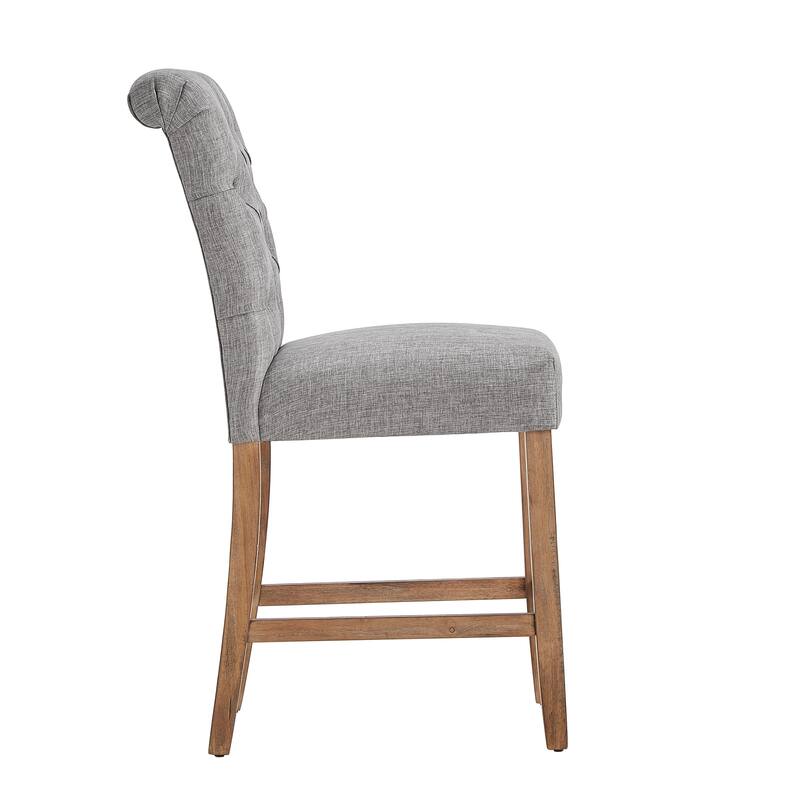 Benchwright Premium Tufted Rolled Back Counter/ Bar Height Stools (Set of 2) by iNSPIRE Q Artisan