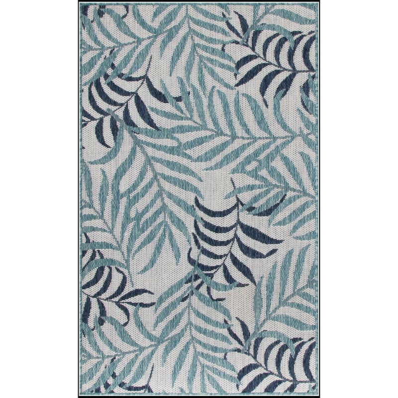 Nourison Garden Oasis Indoor/Outdoor Nature Area Rug - 3'x5' - Blue