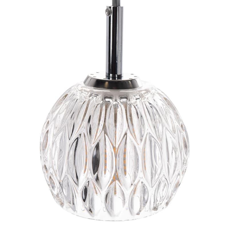 SAFAVIEH Lighting Sumaya Pendant - 15"x15"x42.5-79.25" - Chrome - 15Wx15Dx79H