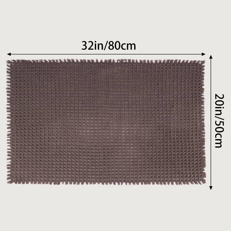 Waffle Bathroom Mat Soft Absorbent Laundry Room Thick Bath Rugs Bohemia Home Gifts