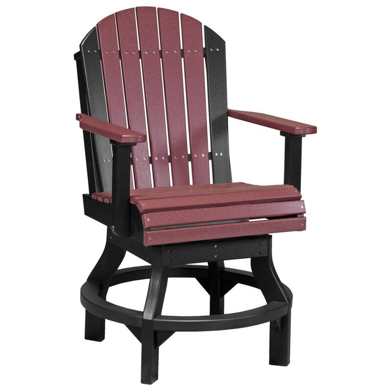 Set of 4 Poly Lumber Adirondack Swivel Chairs