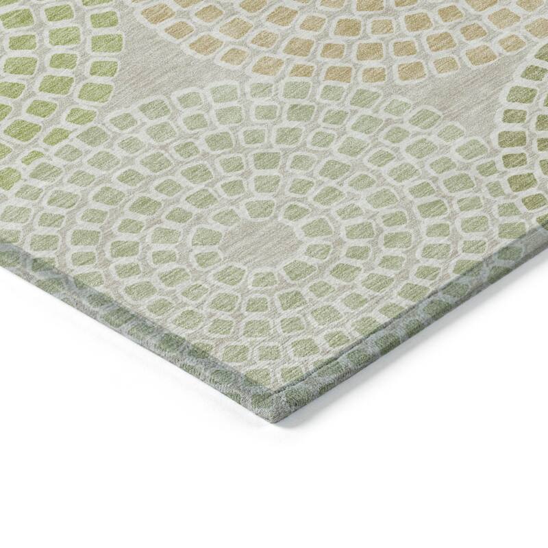 HomeRoots Geometric Transitional Rectangle Outdoor Rug