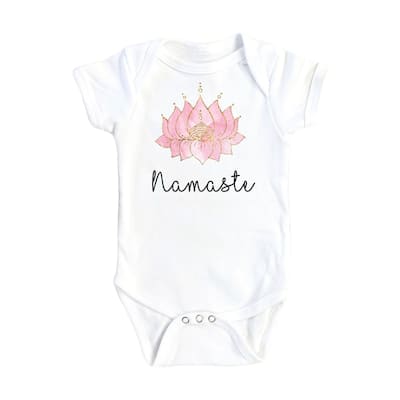 Yoga Namaste Mom - Baby Boy Girl Clothes Infant Bodysuit Funny Cute Newborn 1