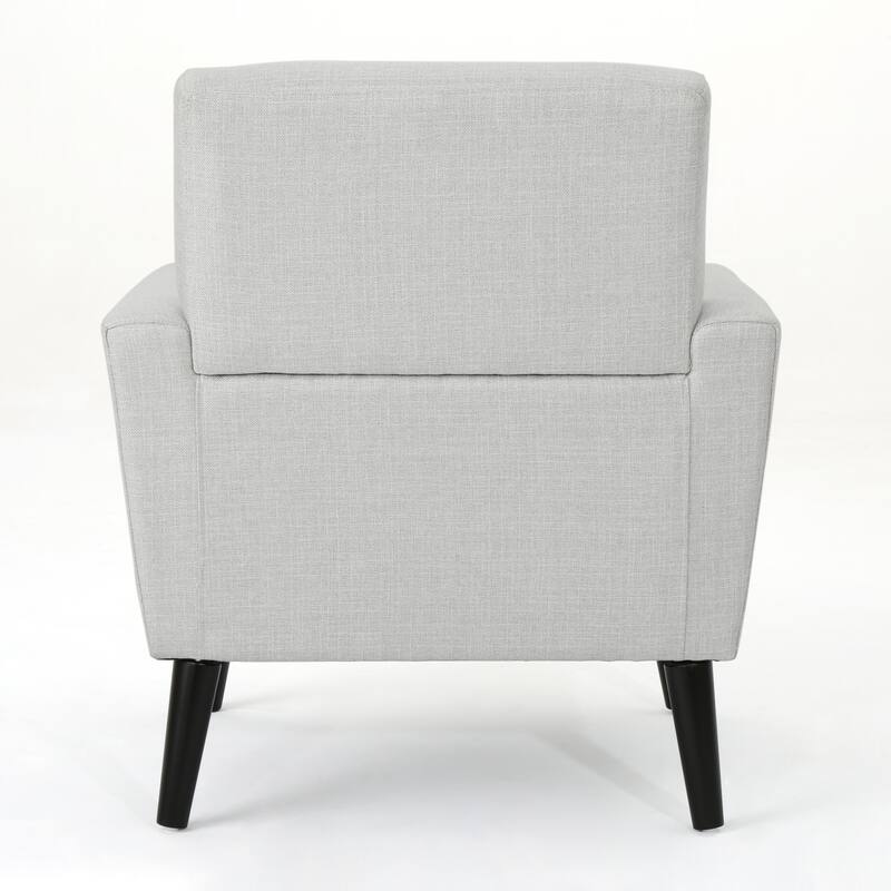 Roomfitters Modern Upholstered Club Chair with Cushioned Seat, Button-Tufted Back and Tapered Legs for Living Spaces