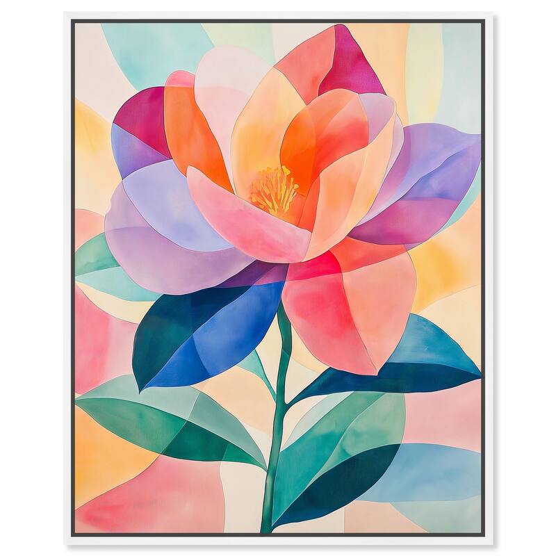 Ail Geofloral II Canvas by Art Remedy - 24" x 30" - White