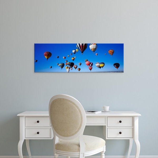 Easy Art Prints Panoramic Image 'Hot air balloons floating in sky, Albuquerque Balloon Fiesta, New Mexico' Canvas Art