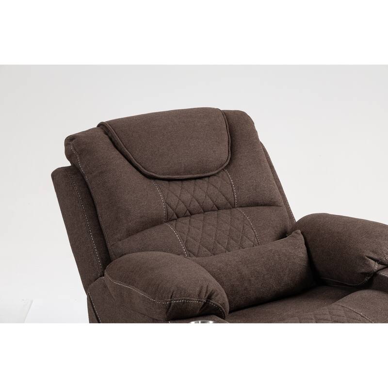 Velvet Oversized Power Lift Recliner Chair, Dual OKIN Motors & Cup Holders