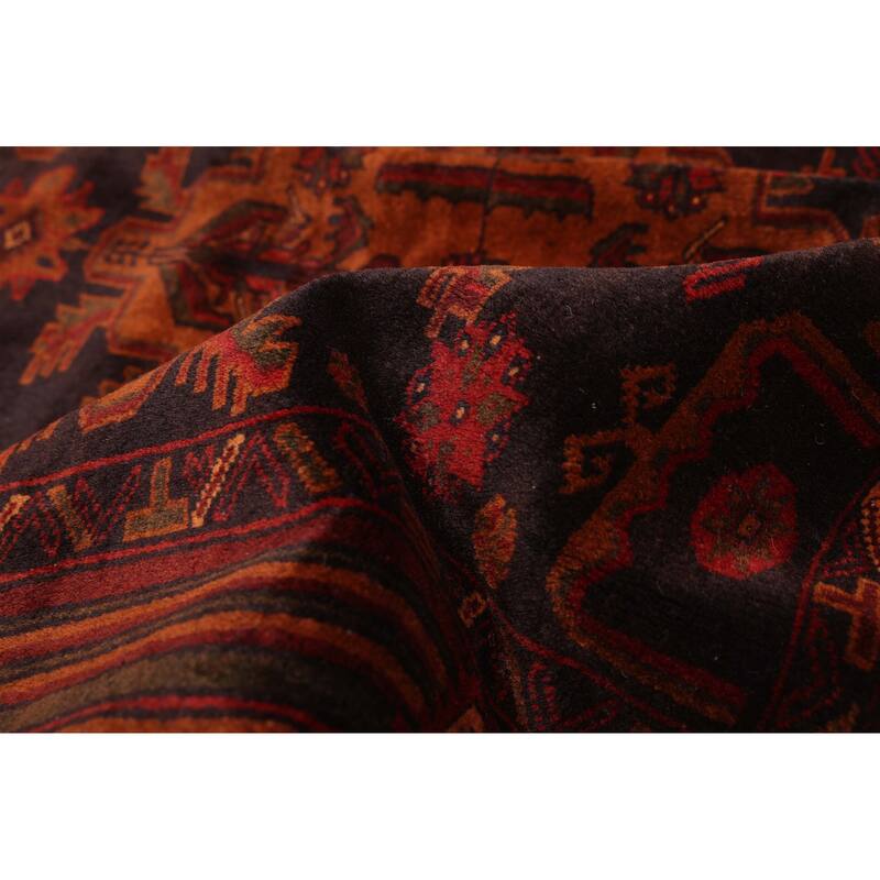 ECARPETGALLERY Hand-knotted Teimani Black, Copper Wool Rug - 4'2 x 7'2