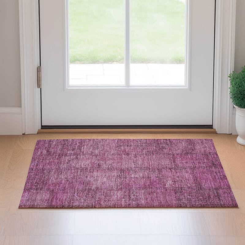 Premium Washable Super Soft Viintage Traditional Mayfield Rug - Blush - 1' 8" x 2' 6" - Rectangle