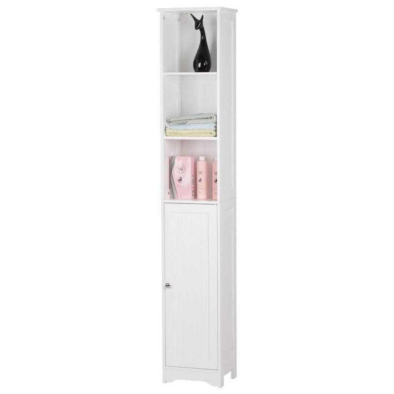 Copper Grove Shijak Adjustable Wood Bathroom Storage Floor Cabinet (4 Options) - Tall Cabinet
