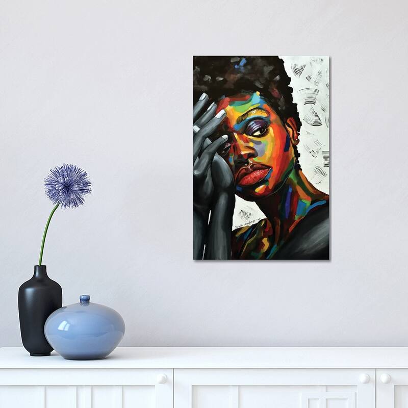 iCanvas "Free But Hungry II" by Damola Ayegbayo Canvas Print - 18x12x1.5