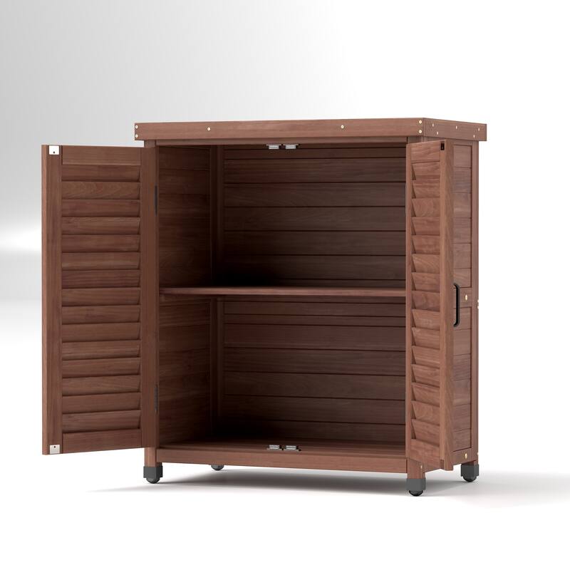 Potting Bench with Storage Cabinet and Metal Table Top