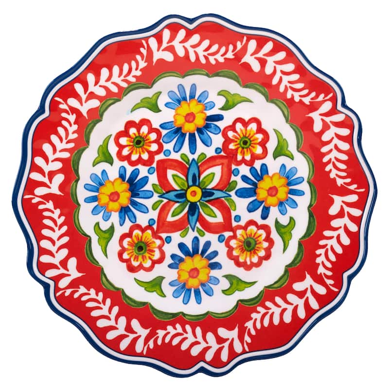 Certified International Flores Melamine 2-piece Platter Set