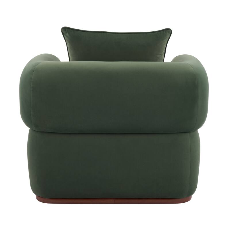 Christopher Knight Home Elyndor Velvet and PU Lounge Chair with Wrap-Around Backrest