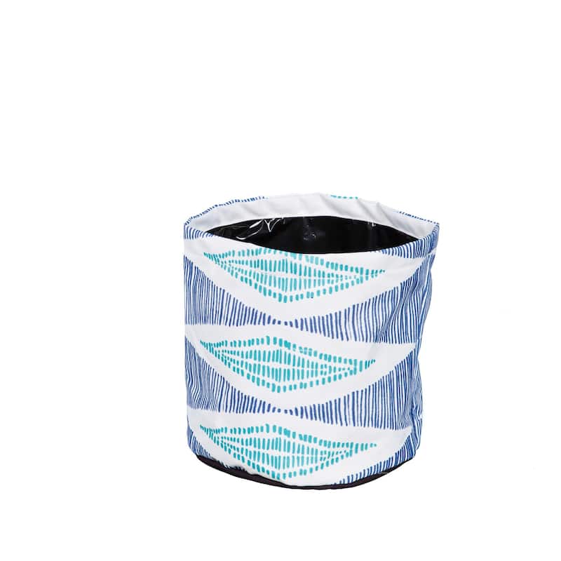 Oasis Blue Round Fabric Planters (3-Pack)