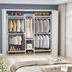 preview thumbnail 20 of 65, Bamboo Closet System Clothes Rack, Large Freestanding Garment Rack Clothing Rack for Hanging Clothes