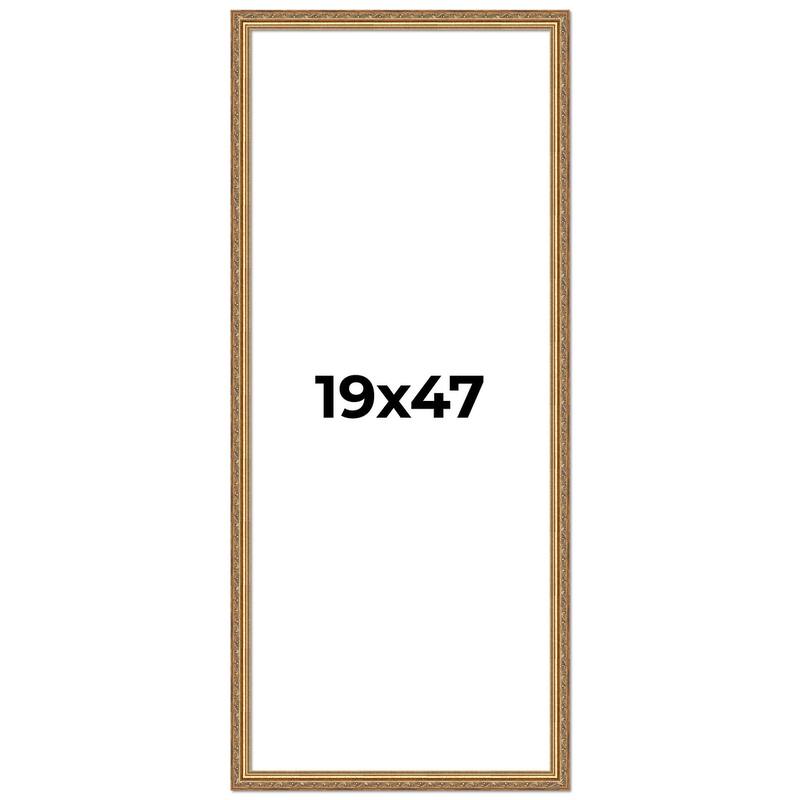 19x47 Frame Red Solid Wood Picture Frame Width 1.75 Inches | Interior Frame Depth 1 13/16 Inches