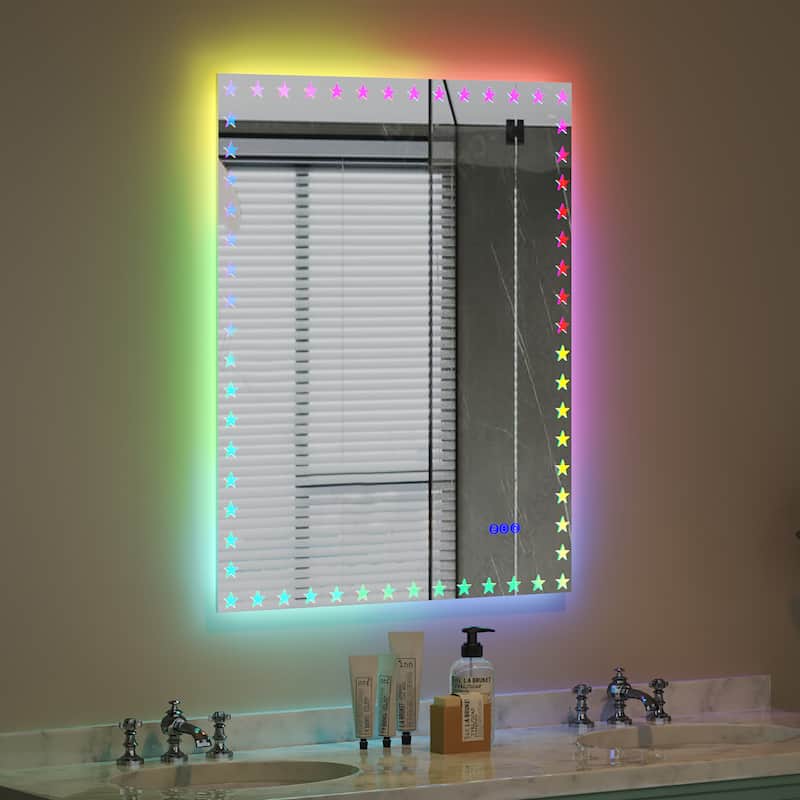 LED Bathroom Mirror with Backlit RGB Color Changing Lighted - Bed Bath ...