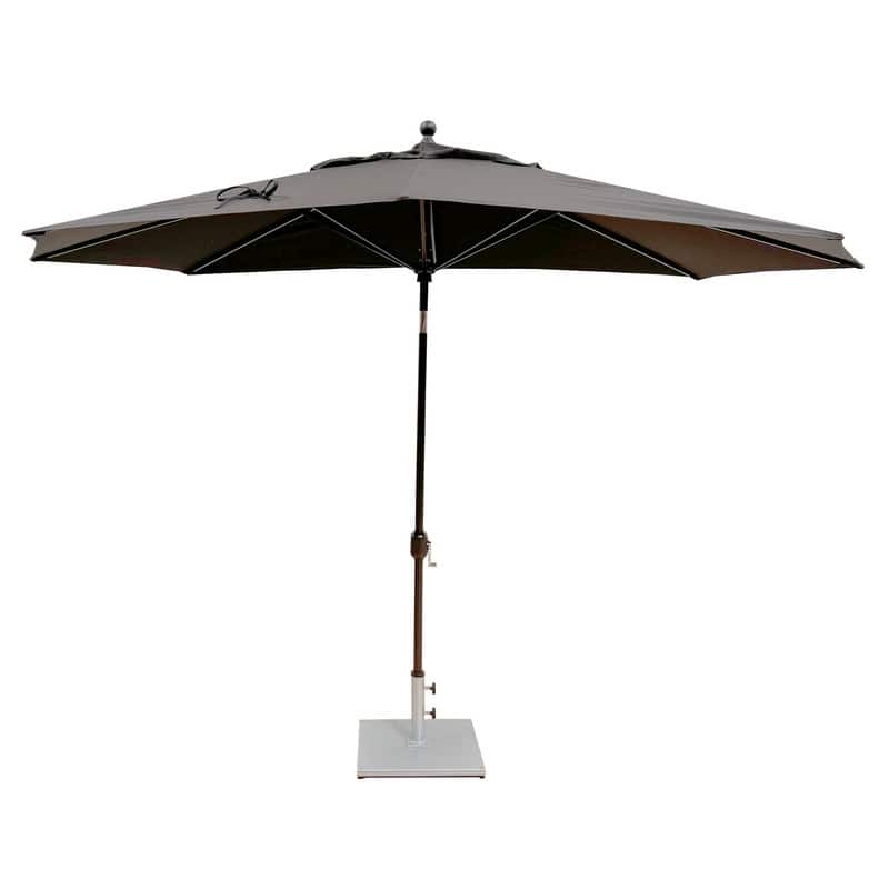 Closeout! - Tropishade Deluxe 8x11' Alum Bronze Umbrella, Sunbrella 5470 Walnut
