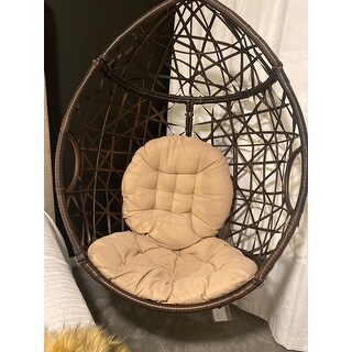 Multi-Brown and Tan Stand Not Included Christopher Knight Home 312592 Cayuse Indoor/Outdoor Wicker Tear Drop Hanging Chair 