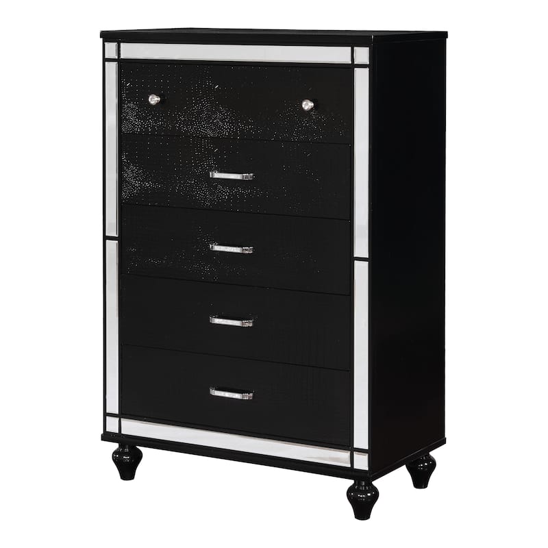 Derc Contemporary Solid Wood 5-Drawer Chest by Furniture of America