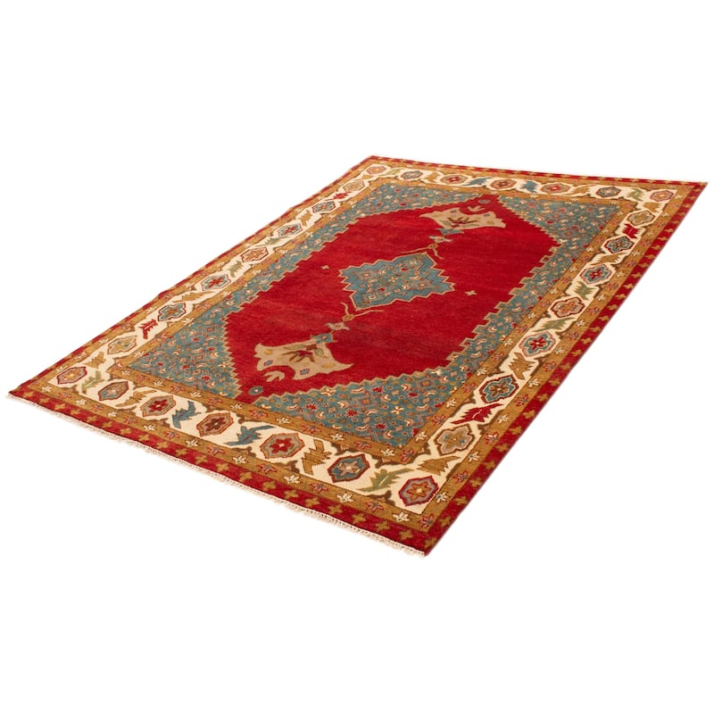 ECARPETGALLERY Hand-knotted Serapi Heritage Red Wool Rug - 7'11 x 10'8