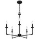 preview thumbnail 7 of 7, Prescott 5-Light Matte Black Chandelier