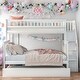 preview thumbnail 2 of 11, Twin over Full Bunk Bed with Trundle and Staircase,With A Slat Design On The Guardrails, Headboard, And Footboard,White