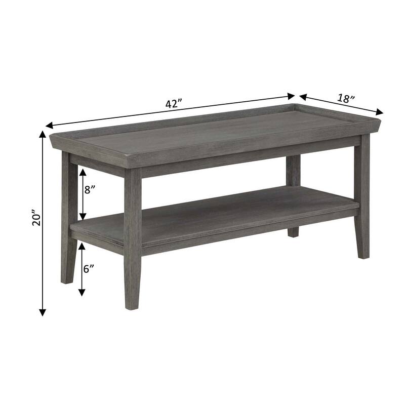 Convenience Concepts Ledgewood Coffee Table with Shelf