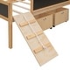 preview thumbnail 16 of 17, Contemporary Design Twin size Loft Bed Wood Bed with Double-sided Chalkboard, Sturdy Construction & Unique Design, Natural