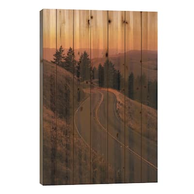 Road On Mount Tamalpais I Print On Wood by Jon Bilous - Multi-Color