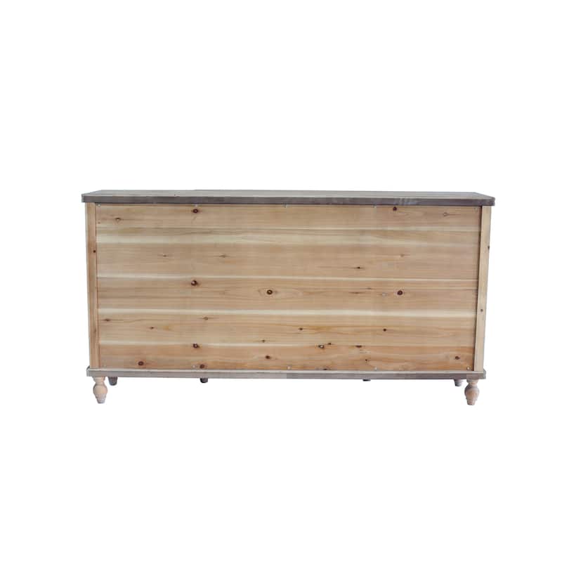 4-Door Hollow-Carved Accent Cabinet, Distressed Wood Storage Cabinet Cupboard with adjustable shelves,unique design