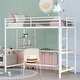 preview thumbnail 2 of 24, Twin Metal Loft Bed with Desk and Shelves, Space-Saving Design, Sturdy Frame